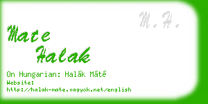 mate halak business card